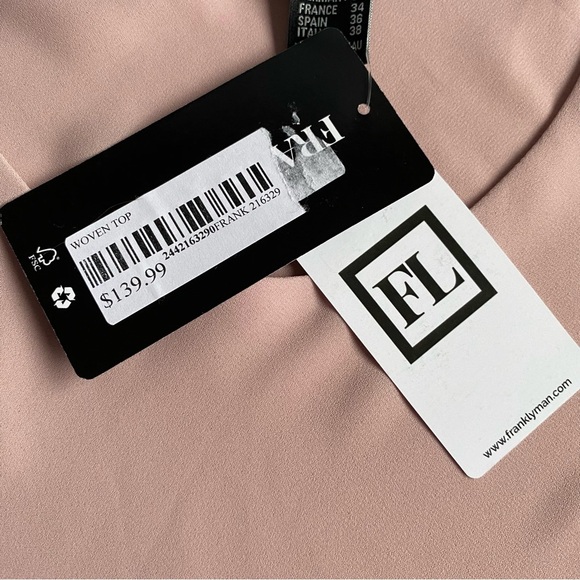 NWT Frank Lyman Design Layered woven top dark blush Style# 216329 made in Canada - Picture 4 of 7